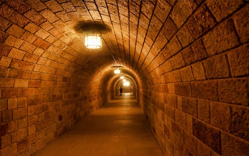 Tunnel leading to Eagle’s Nest entrance on Skip The Line Tour from Salzburg.