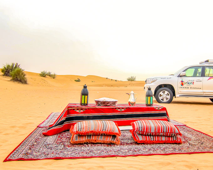 Desert Wonder: Evening Safari, Camel Farm Visit & BBQ Dinner