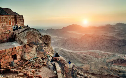 Monastery on Mount Sinai at sunrise, Sharm-El-Sheikh tour.