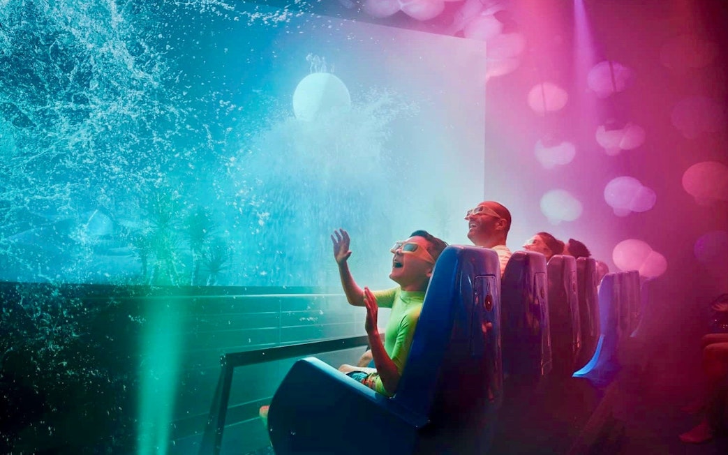 Visitors enjoying a water ride experience at Yas Waterworld, Abu Dhabi.