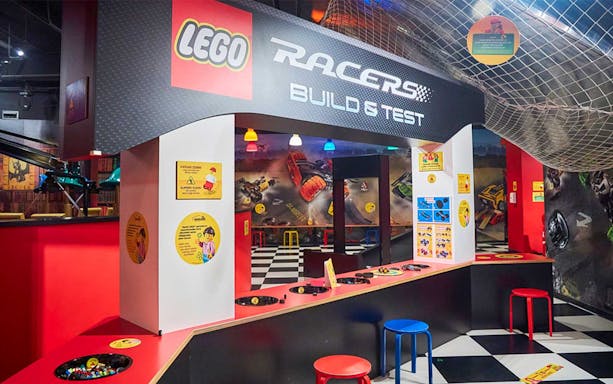 LEGO Racers Build & Test area at Legoland Discovery Center Istanbul.