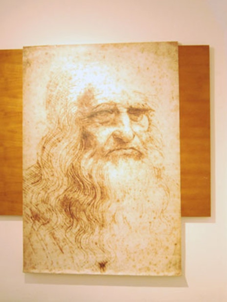 Leonardo da Vinci sketch displayed at the museum in Rome.