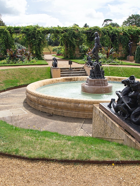 Fountain and sculptures in the garden of Osborne House, Isle of Wight.