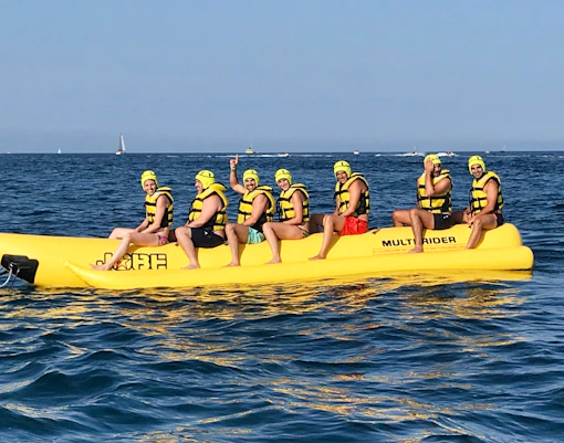 things to do in barcelona - banana boat ride