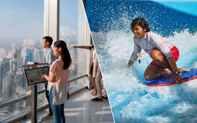 Combo (Save 34%): Burj Khalifa At the Top with Coffee + WildWadi Waterpark Tickets