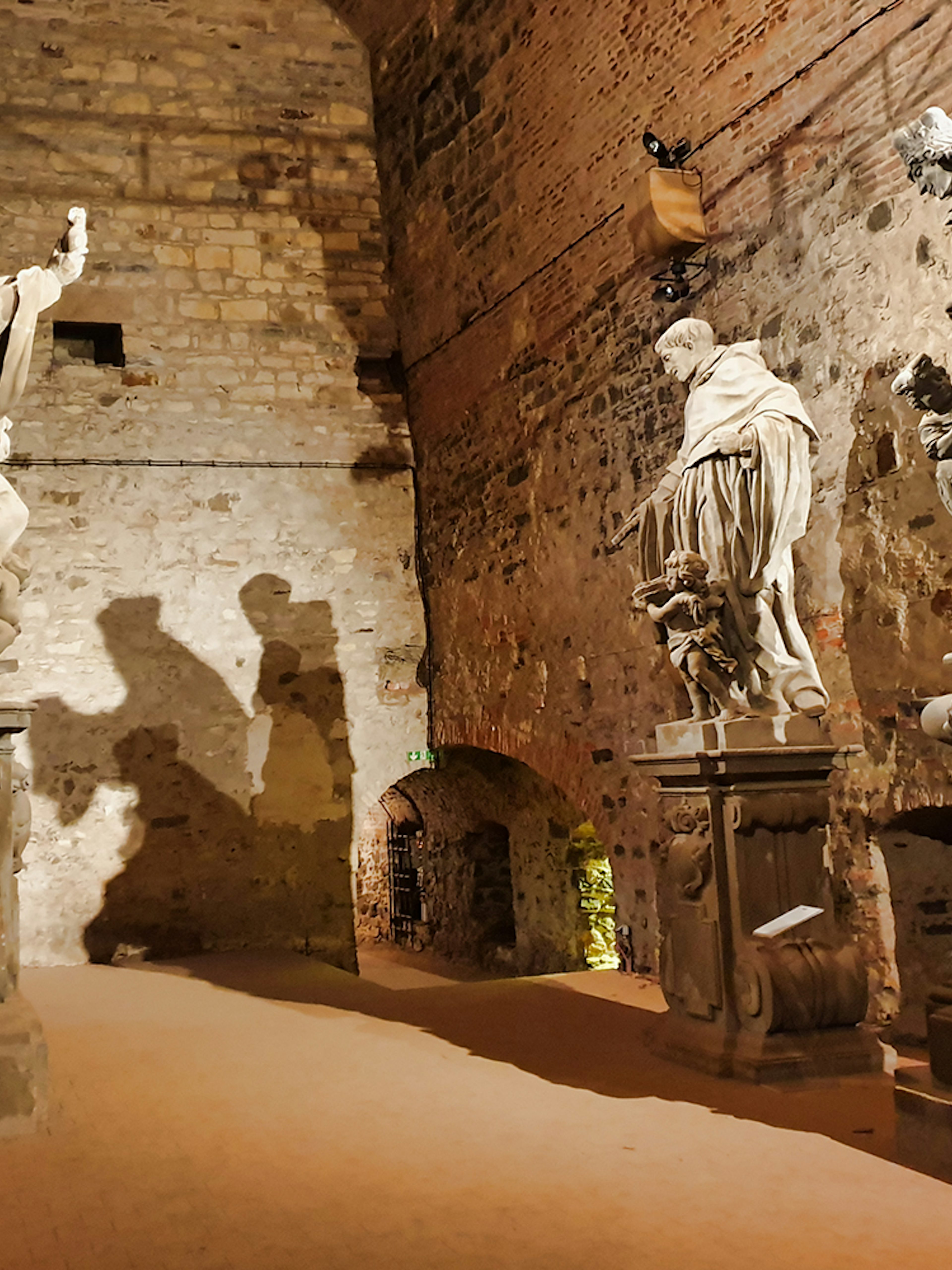 Statues inside Vyšehrad Castle's Gorlice hall, Prague.