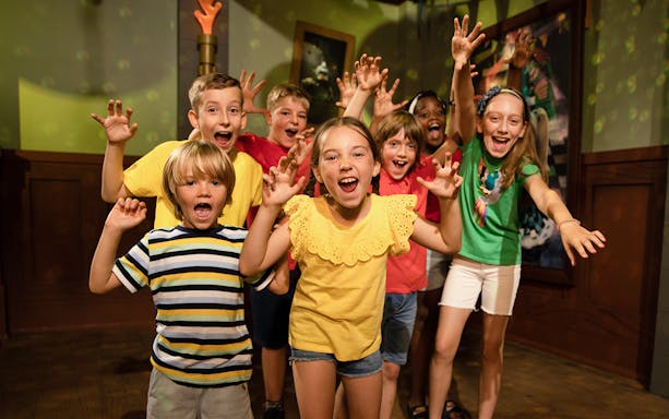 Children enjoying an interactive experience at Legoland New York.