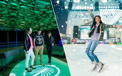 Combo (Save 30%): Burj Khalifa At the Top with Coffee + Ice Rink Tickets