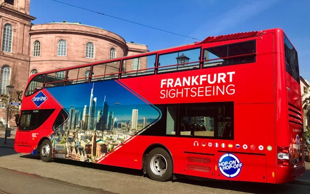 Frankfurt sightseeing bus for Express Circle Hop-On Hop City Tour.