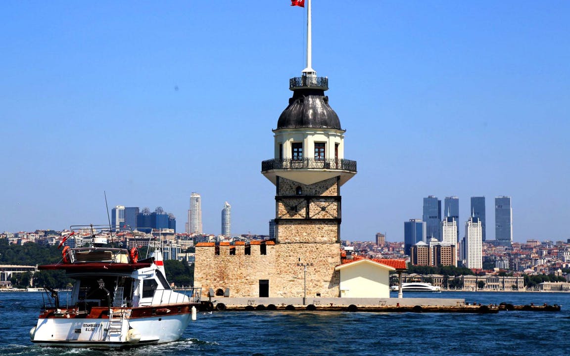 istanbul: maiden tower ferry line-3 istanbul: maiden tower ferry line-3