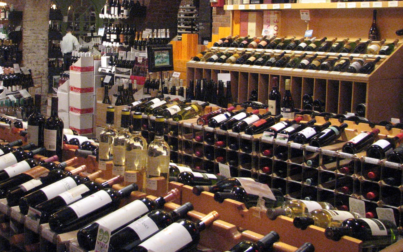Wine selection at Chelsea Market on the Food and Culture Walking Tour.