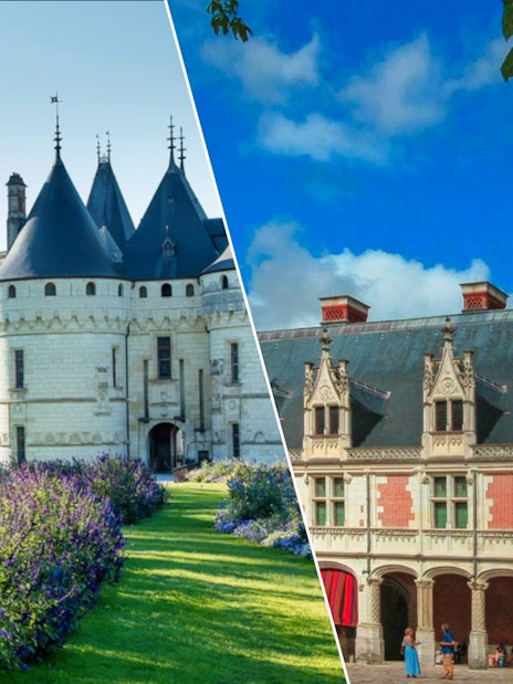 Chaumont sur Loire castle gardens and Blois Château architecture.