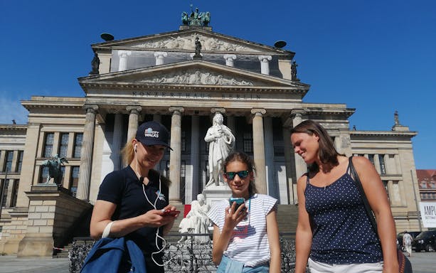 Konzerthaus Berlin with tourists on a walking tour, Berlin Walking Tour Pass.