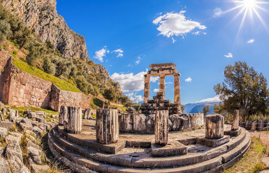 Excursão guiada por áudio VR de dia inteiro em Delfos com ingressos