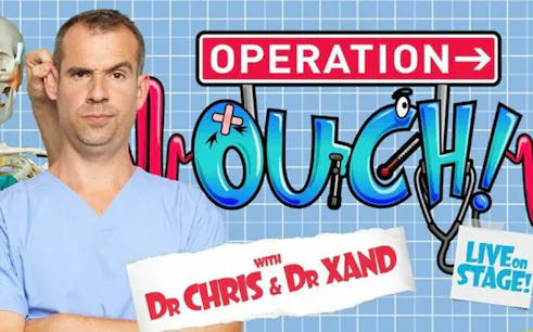 Operation Ouch Live on Stage promotional image with medical theme