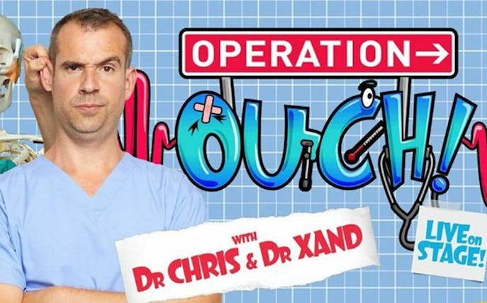 Operation Ouch Live on Stage promotional image with medical theme