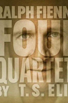 Four Quartets by T.S. Eliot promotional poster with text overlay.