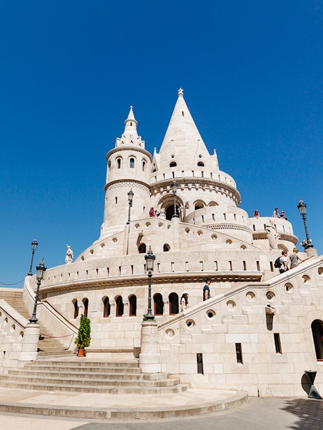 Fisherman's Bastion in Budapest, seen on a day trip from Vienna.