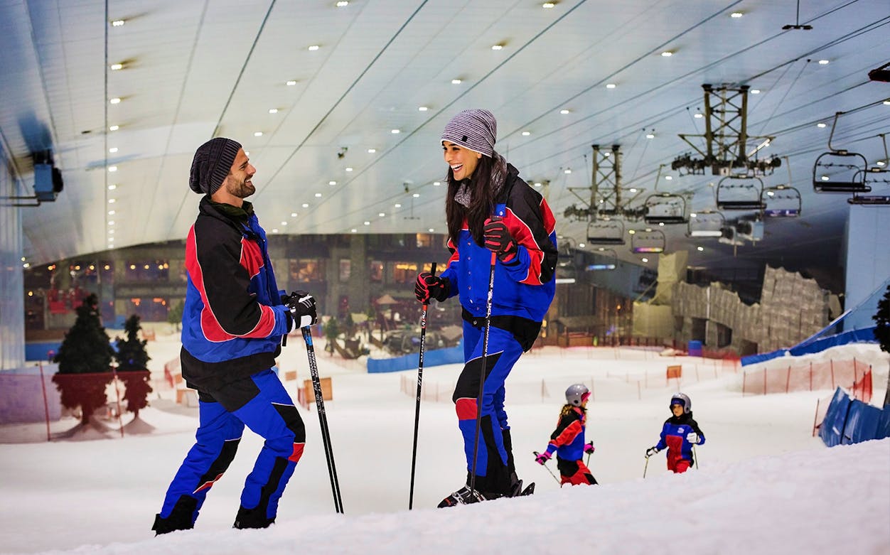 Indoor skiing at Ski Dubai, part of the Dubai Flexi Attractions Pass.
