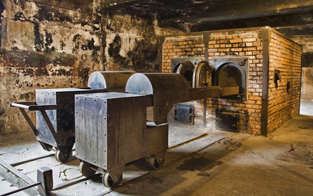 Crematorium ovens at Auschwitz-Birkenau concentration camp, Poland.