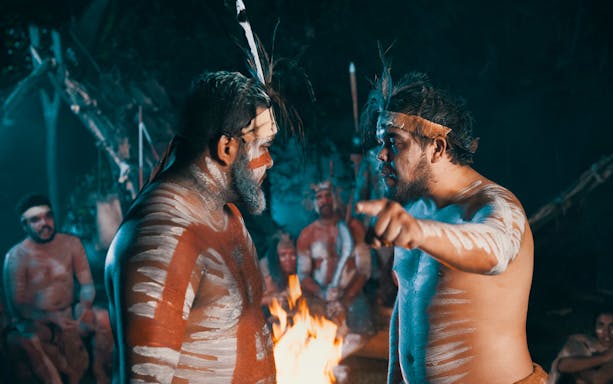 Traditional Aboriginal performance at Spirits of the Red Sand Evening Theatre Show.