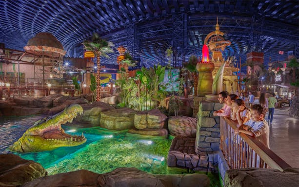 Dubai's IMG Worlds of Adventure theme park with Iron Man Experience, a unique attraction included with the ticket purchase