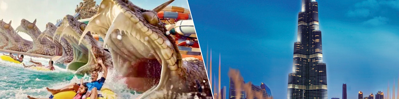 Combo: Biglietti per il WaterWorld di Yas + Burj Khalifa At the Top
