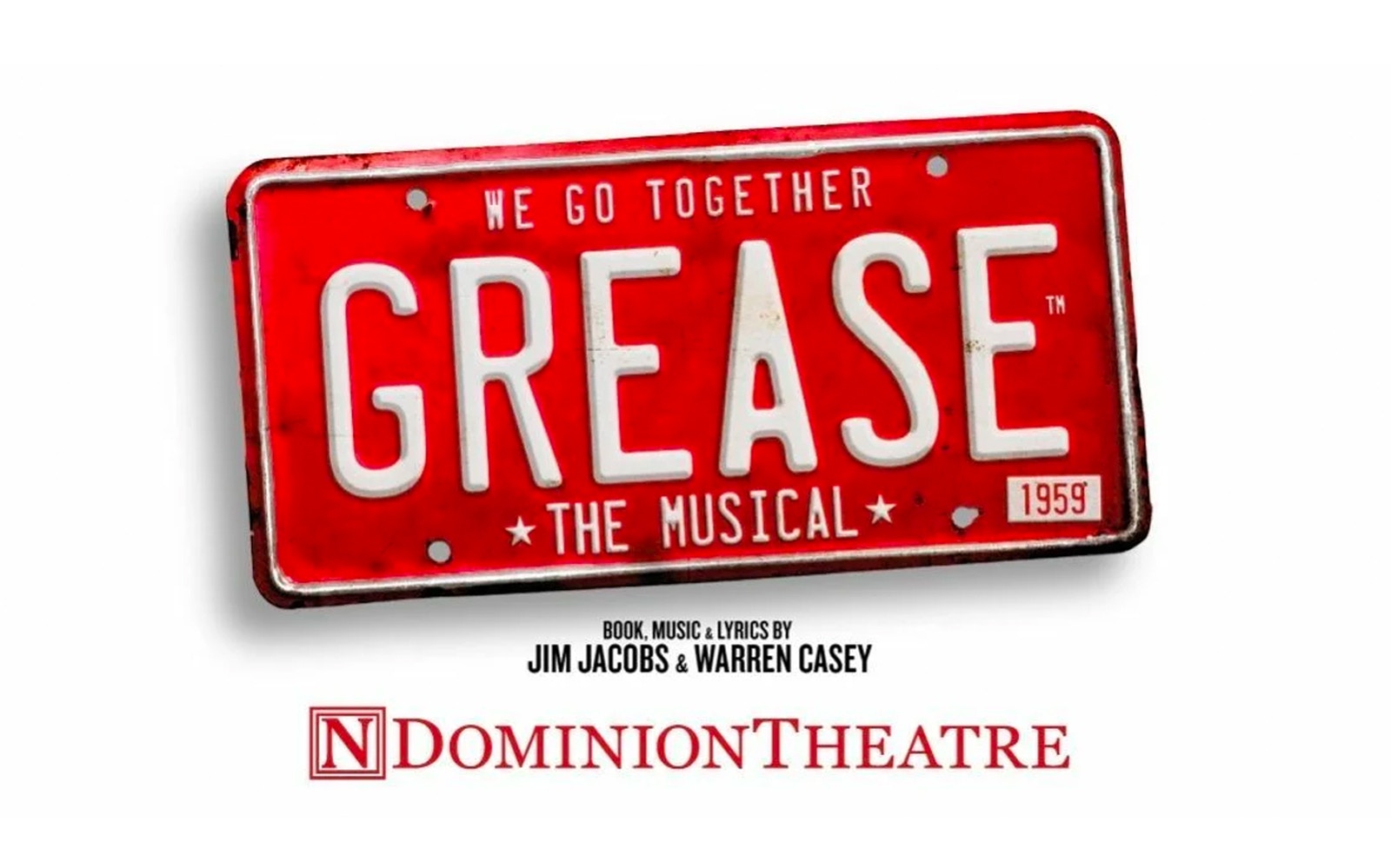 Grease the Musical sign at Dominion Theatre