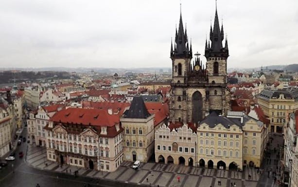 Old Town Square with Church of Our Lady before Týn in Prague, part of the Franz Kafka Prague Tour.