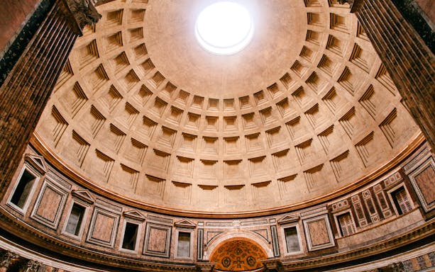 Pantheon dome interior, Rome, featured on the Guided Walking Tour of Rome's Ghosts and Mysteries.