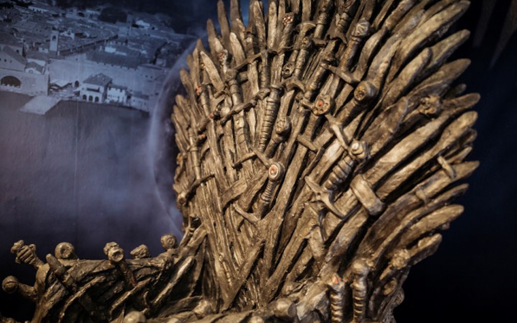 Iron Throne replica from Game of Thrones tour in Dubrovnik, Croatia.