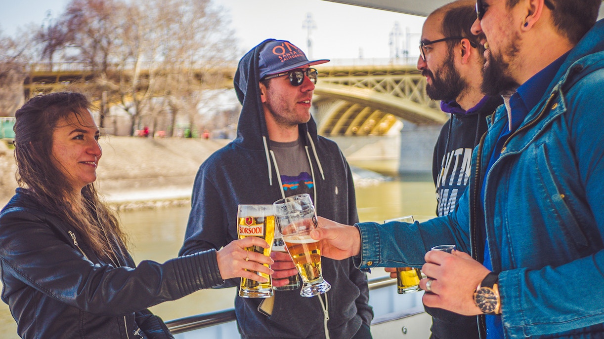 Budapest party boat cruise with unlimited drinks
