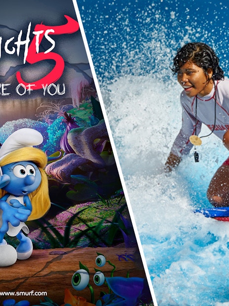 Smurfs at MOTIONGATE™ Dubai and surfing at Wild Wadi Water Park.