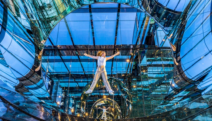 SUMMIT One Vanderbilt observation deck view in New York City with skyline and glass floor experience.