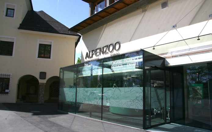 Alpenzoo entrance in Innsbruck, Austria, part of the Top of Innsbruck PLUS tour.