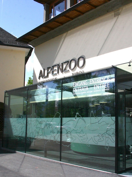 Alpenzoo entrance in Innsbruck, Austria, part of the Top of Innsbruck PLUS tour.