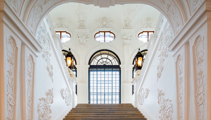 Inside the Belvedere Palace