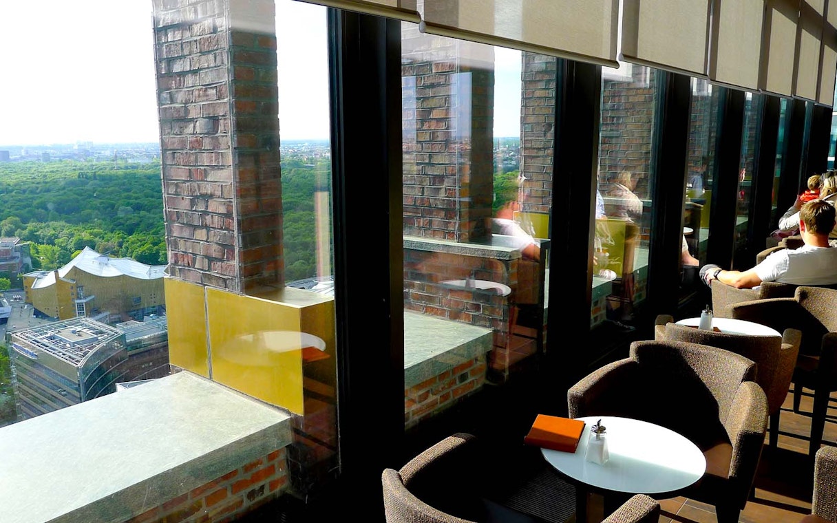 Panoramapunkt Berlin observation deck with city and park views.