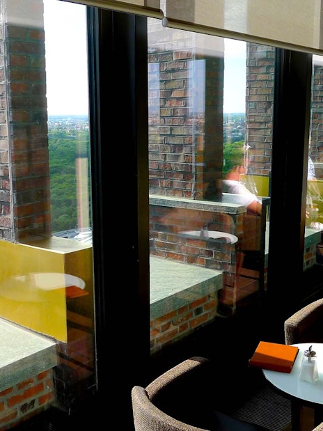 Panoramapunkt Berlin observation deck with city and park views.