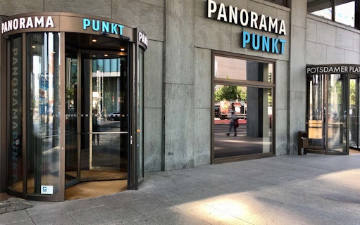 Entrance to Panoramapunkt Berlin at Potsdamer Platz.