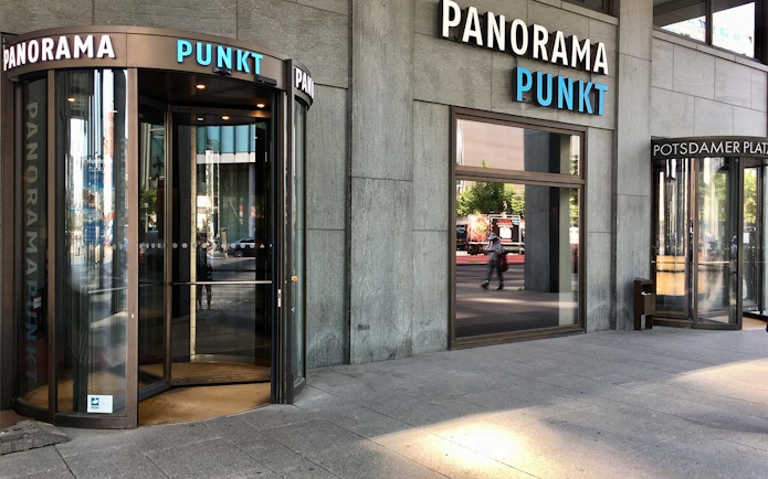 Entrance to Panoramapunkt Berlin at Potsdamer Platz.