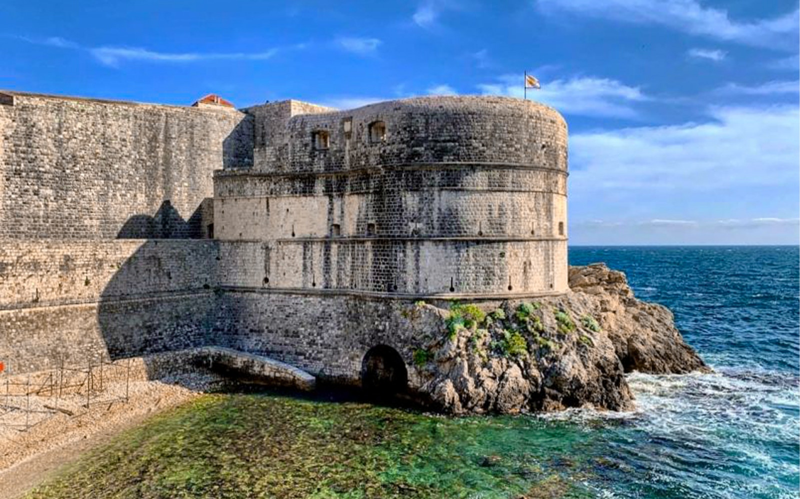 Dubrovnik's Fort Lovrijenac by the sea, featured in Game of Thrones.