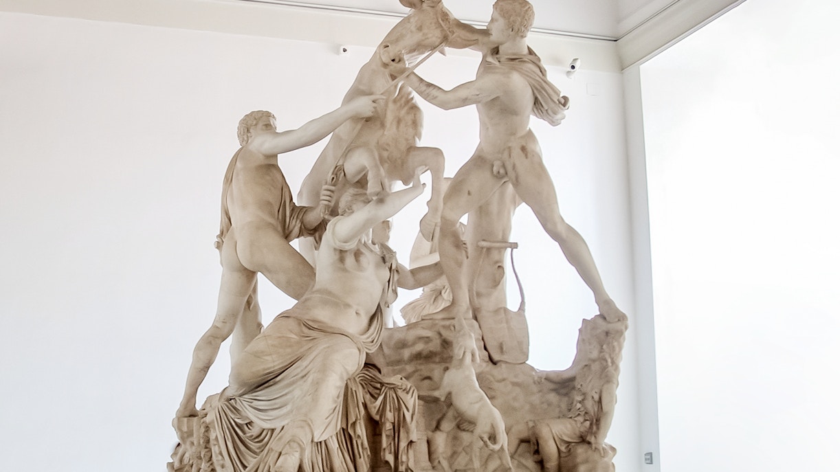 Statue of the Farnese Bull at Naples National Archaeological Museum.