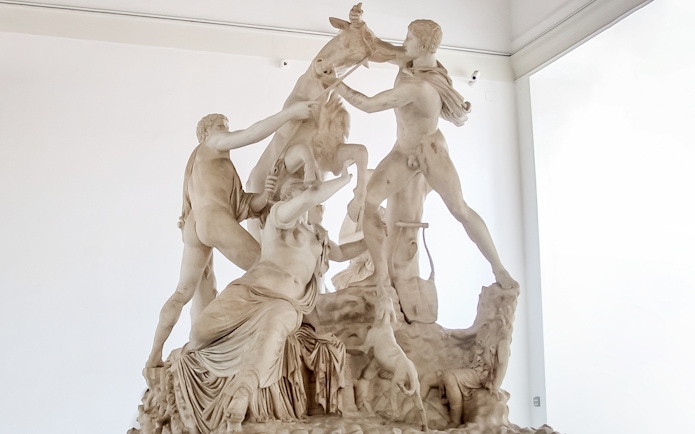 Statue of the Farnese Bull at Naples National Archaeological Museum.