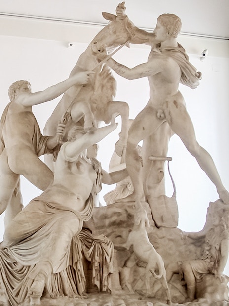 Statue of the Farnese Bull at Naples National Archaeological Museum.