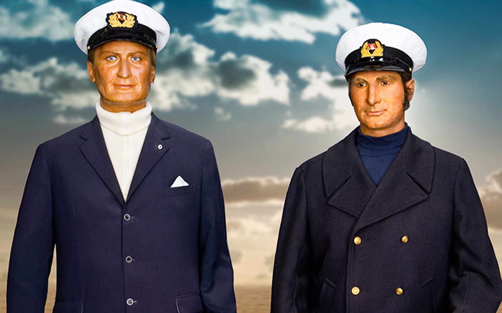 Wax figures of historical and cultural figures at Panoptikum in Hamburg, Germany.