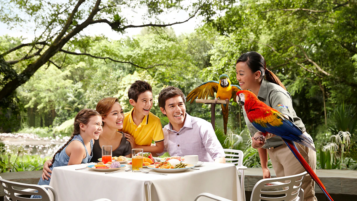 A family at Bird Paradise, Singapore
