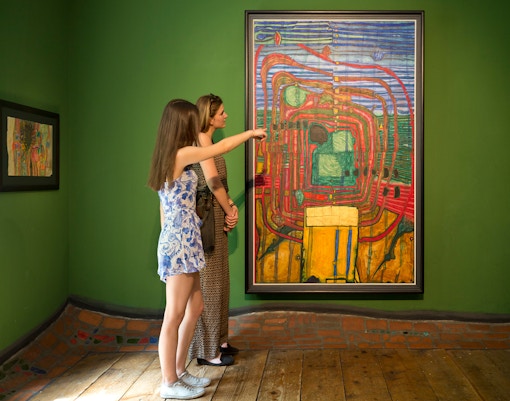 KUNST HAUS WIEN Hundertwasser Museum exhibit showcasing vibrant architectural design in Vienna.