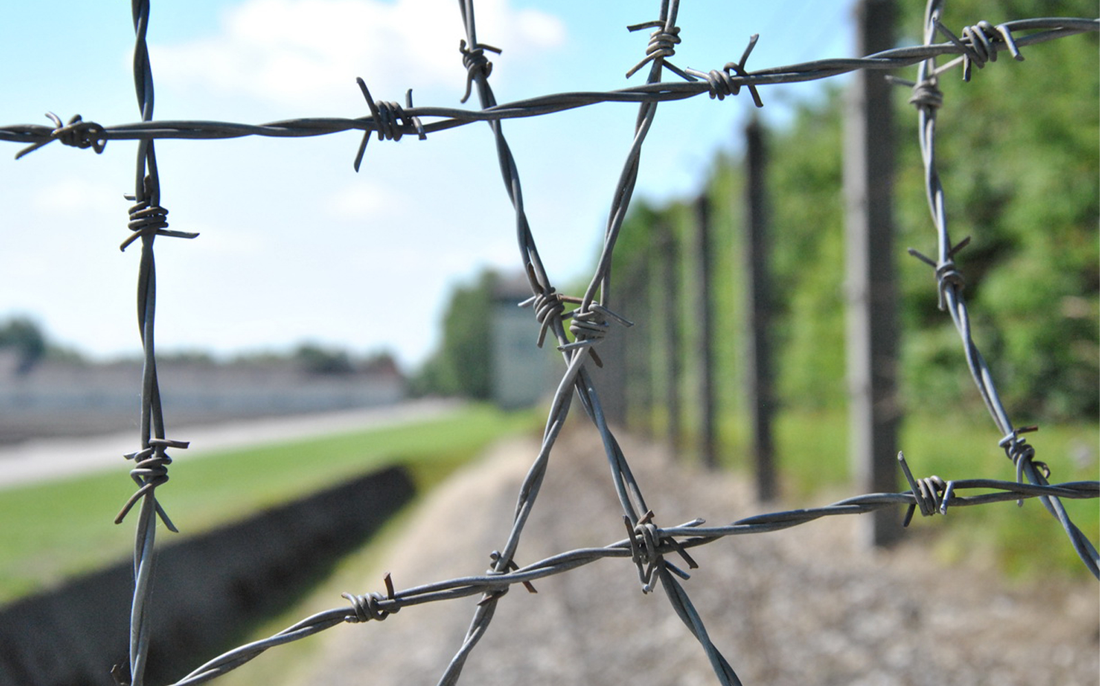 Barbed wires at Dachau Concentration Camp