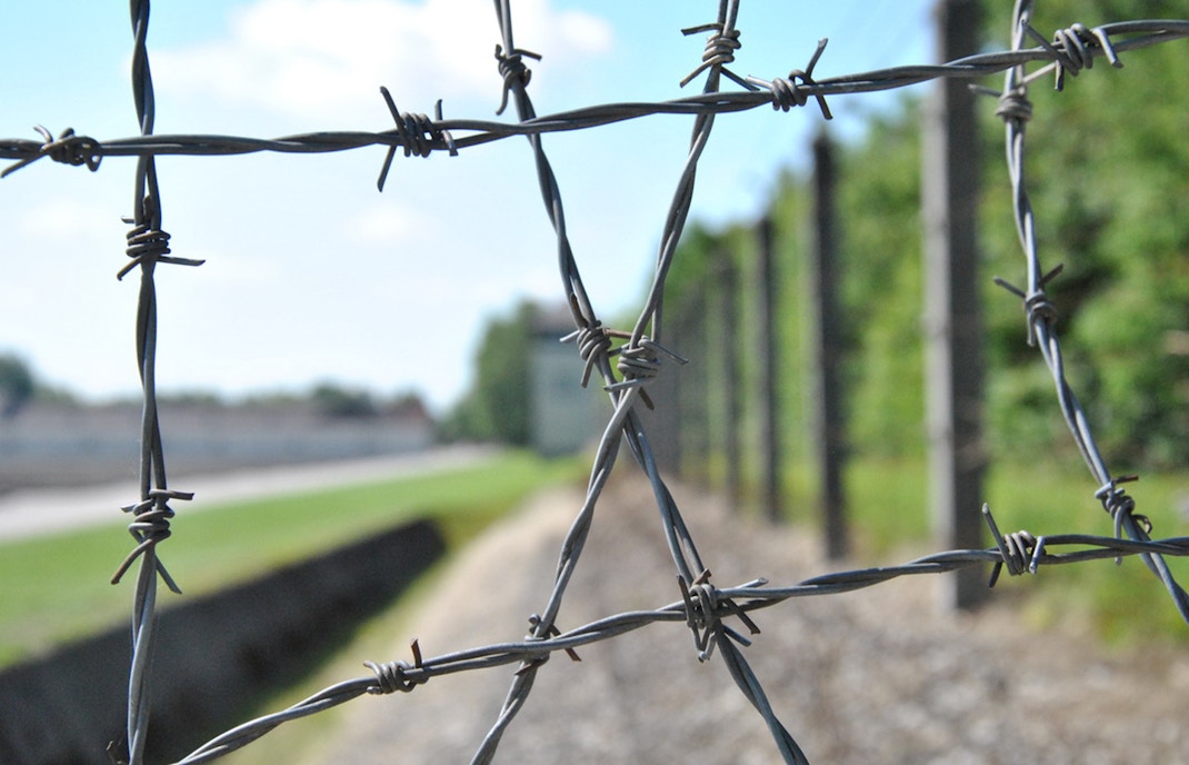 Barbed wires at Dachau Concentration Camp